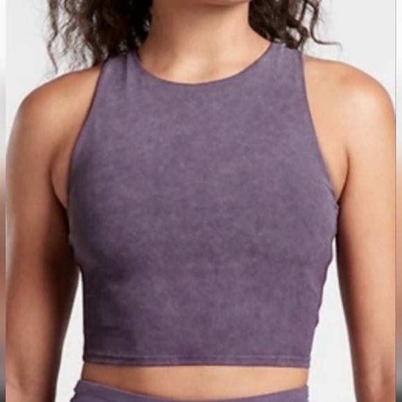 Athleta Conscious Garment Wash Crop D-DD, Mythical Purple SIZE L - Picture 1 of 9
